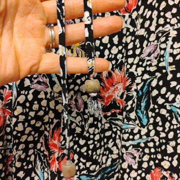 Cynthia Rowley Floral Capri Black Pants Pockets Sleep Bottoms Women's Size XL - Picture 4 of 8